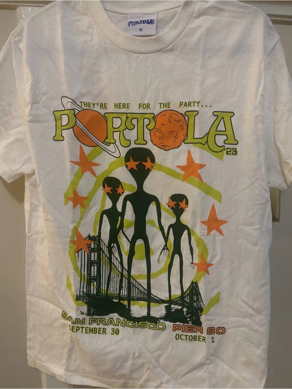 Portola Festival San Francisco Alien Graphic Tee - White/Green/Orange